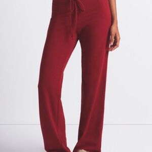 SKIMS Red Cotton Jersey Pant